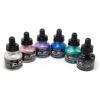 image:imageFW Acrylic Ink Pearlescent Colors Set 6 Bottles Premium Shimmer Liquid Ink Lightfast Waterproof Formula for Calligraphy Airbrush Illustration Art