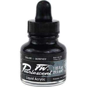 image:imageDalerRowney FW Pearlescent Acrylic Ink Bottle Black  Acrylic Drawing Ink for Artists and Students  Permanent Calligraphy Ink  Archival Ink for Illustrating and More