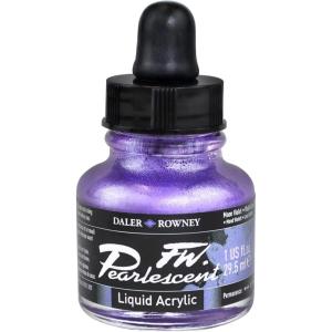 image:imageDalerRowney FW Pearlescent Acrylic Ink Bottle Moon Violet  Acrylic Drawing Ink for Artists and Students  Permanent Calligraphy Ink  Archival Ink for Illustrating and More