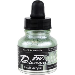 image:imageDalerRowney FW Pearlescent Acrylic Ink Bottle Silver Moss  Acrylic Drawing Ink for Artists and Students  Permanent Calligraphy Ink  Archival Ink for Illustrating and More