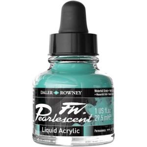 image:imageDalerRowney FW Pearlescent and Shimmering Liquid Acrylic Waterfall Green 1 oz