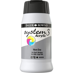 image:imageDaler Rowney System 3 Acrylic Paint  500 ml Rouge FluorescentColour Grey