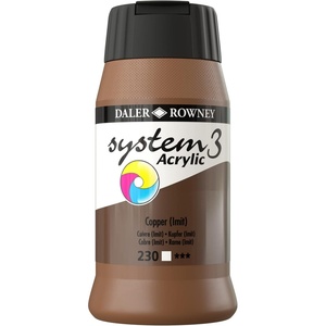 image:imageDaler Rowney System 3 Acrylic Paint  500 ml Rouge FluorescentPiel