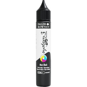 image:imageDaler Rowney System3 295ml 10Tube Fluid Acrylic Paint Set  Acrylic Pouring Paint Supplies for Artists and Students  Vivid HighFlow Artist Paint Set for Canvas Murals and MoreMars Black