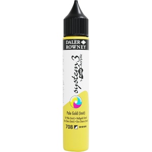image:imageDaler Rowney System3 295ml 10Tube Fluid Acrylic Paint Set  Acrylic Pouring Paint Supplies for Artists and Students  Vivid HighFlow Artist Paint Set for Canvas Murals and MorePale Gold