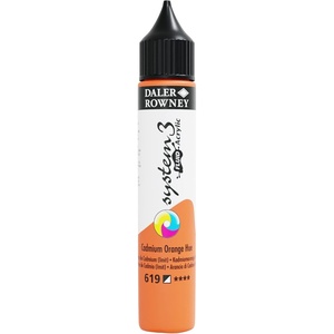 image:imageDaler Rowney System3 295ml 10Tube Fluid Acrylic Paint Set  Acrylic Pouring Paint Supplies for Artists and Students  Vivid HighFlow Artist Paint Set for Canvas Murals and MoreCadmium Orange Hue