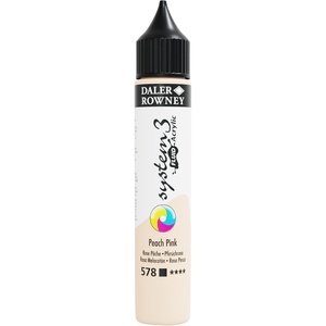 image:imageDaler Rowney System3 295ml 10Tube Fluid Acrylic Paint Set  Acrylic Pouring Paint Supplies for Artists and Students  Vivid HighFlow Artist Paint Set for Canvas Murals and MorePeach Pink