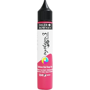 image:imageDaler Rowney System3 295ml 10Tube Fluid Acrylic Paint Set  Acrylic Pouring Paint Supplies for Artists and Students  Vivid HighFlow Artist Paint Set for Canvas Murals and MoreCadmium Red Deep Hue