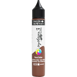 image:imageDaler Rowney System3 295ml 10Tube Fluid Acrylic Paint Set  Acrylic Pouring Paint Supplies for Artists and Students  Vivid HighFlow Artist Paint Set for Canvas Murals and MoreBurnt Umber