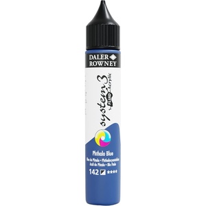image:imageDaler Rowney System3 295ml 10Tube Fluid Acrylic Paint Set  Acrylic Pouring Paint Supplies for Artists and Students  Vivid HighFlow Artist Paint Set for Canvas Murals and MorePhthalo Blue