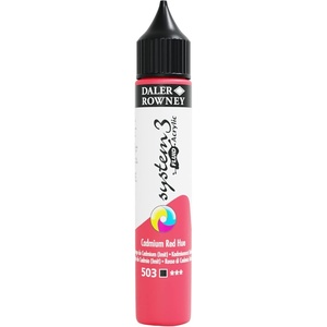 image:imageDaler Rowney System3 295ml 10Tube Fluid Acrylic Paint Set  Acrylic Pouring Paint Supplies for Artists and Students  Vivid HighFlow Artist Paint Set for Canvas Murals and MoreCadmium Red Hue