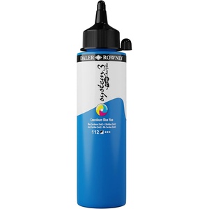 image:imageDaler Rowney System3 295ml 10Tube Fluid Acrylic Paint Set  Acrylic Pouring Paint Supplies for Artists and Students  Vivid HighFlow Artist Paint Set for Canvas Murals and MoreCoeruleum Blue Hue