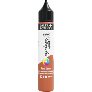 image:imageDaler Rowney System3 295ml 10Tube Fluid Acrylic Paint Set  Acrylic Pouring Paint Supplies for Artists and Students  Vivid HighFlow Artist Paint Set for Canvas Murals and MoreBurnt Sienna