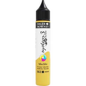 image:imageDaler Rowney System3 295ml 10Tube Fluid Acrylic Paint Set  Acrylic Pouring Paint Supplies for Artists and Students  Vivid HighFlow Artist Paint Set for Canvas Murals and MoreYellow Ochre