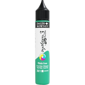 image:imageDaler Rowney System3 295ml 10Tube Fluid Acrylic Paint Set  Acrylic Pouring Paint Supplies for Artists and Students  Vivid HighFlow Artist Paint Set for Canvas Murals and MorePhthalo Green