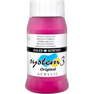 image:imageDaler Rowney System3 Acrylic Paint Plastic Pot 1691oz  500 ml Process Magenta