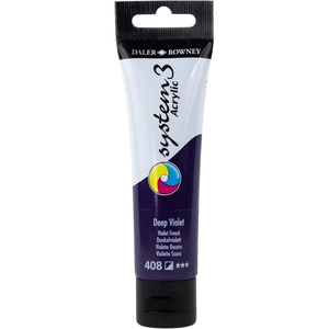 image:imageDaler Rowney System3 Acrylic Paint Plastic Tube 2oz  59 ml Process Yellow408 Deep Violet
