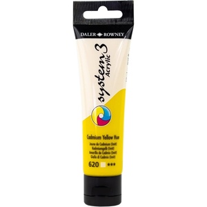 image:imageDaler Rowney System3 Acrylic Paint Plastic Tube 2oz  59 ml Process Yellow620 Cadmium Yellow Hue