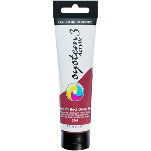 image:imageDalerRowney System 3 Acrylic 150 ml Tube  Cadmium Red Deep HueCadmium Red Deep Hue