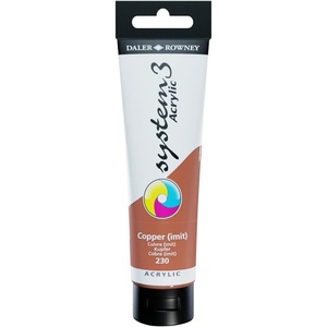 image:imageDalerRowney System 3 Acrylic 150 ml Tube  Cadmium Red Deep HueCopper Imitation