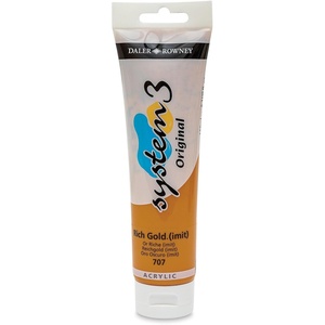 image:imageDalerRowney System 3 Acrylic 150 ml Tube  Cadmium Red Deep HueGold