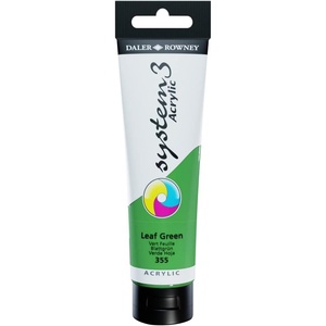image:imageDalerRowney System 3 Acrylic 150 ml Tube  Cadmium Red Deep HueLeaf Green