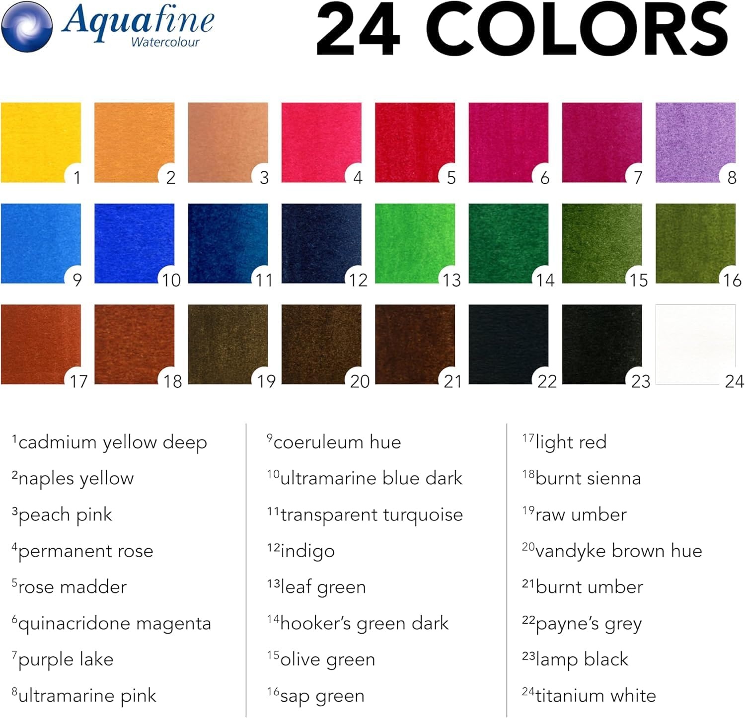 image:imageDalerRowney Aquafine Watercolor Paint Set Shayda Campbell Artist Palette Plastic Travel Set 24 Half Pans Assorted Colors 1 Count24 Count Pack of 1
