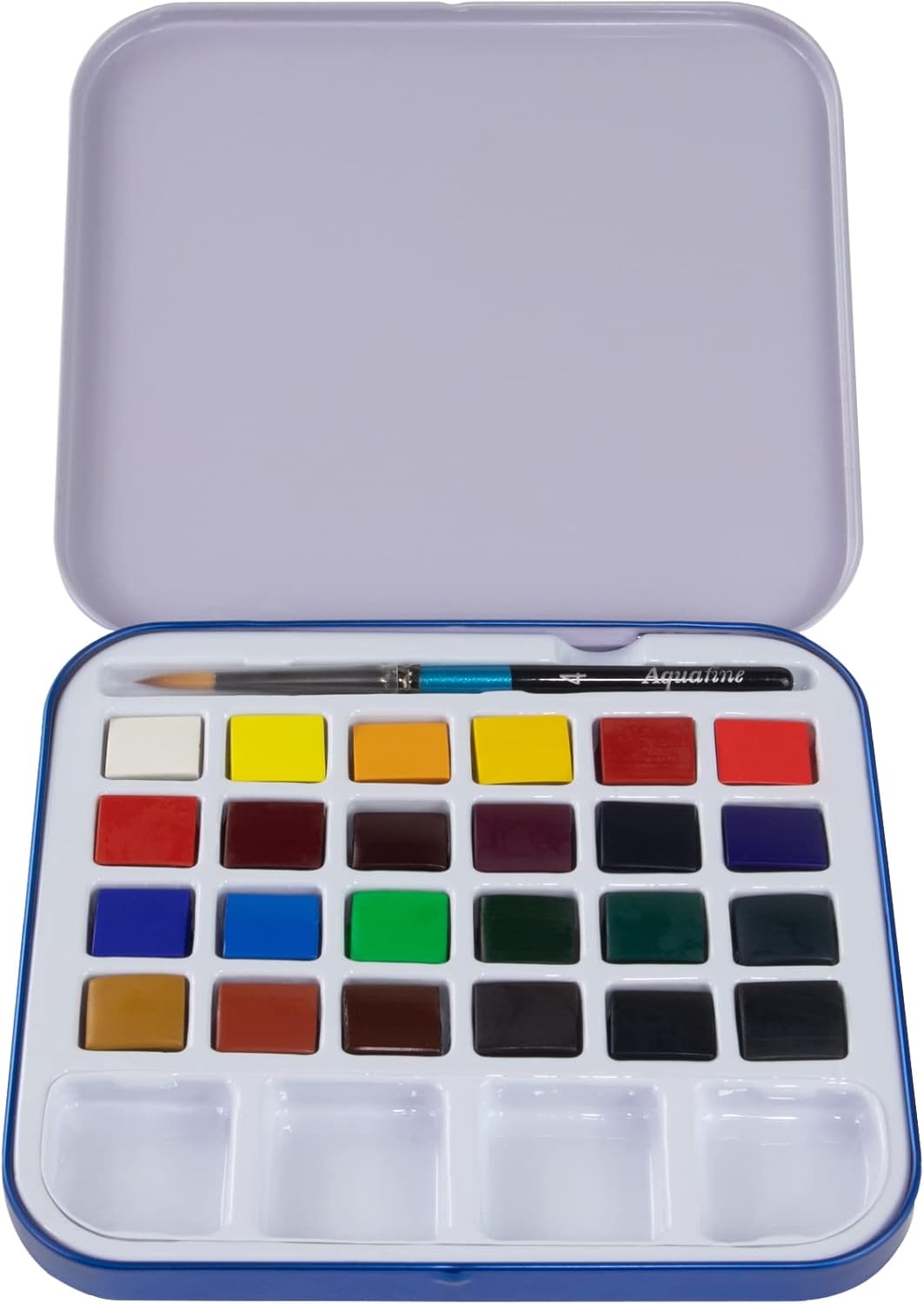 image:imageDalerRowney Aquafine Watercolor Paint Set Shayda Campbell Artist Palette Plastic Travel Set 24 Half Pans Assorted Colors 1 Count24 Count Pack of 1