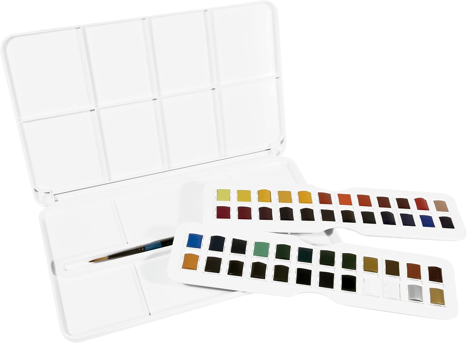 image:imageDalerRowney Aquafine Watercolor Paint Set Shayda Campbell Artist Palette Plastic Travel Set 24 Half Pans Assorted Colors 1 Count48 Count Pack of 1