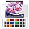 image:imageDalerRowney Aquafine Watercolor Paint Set Shayda Campbell Artist Palette Plastic Travel Set 24 Half Pans Assorted Colors 1 Count24 Count Pack of 1