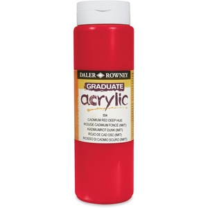 image:imageDALERROWNEYFILA CO 123500504 GRADUATE ACRYLIC 500ML CADMIUM RED DEEP HUE