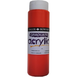 image:imageDALERROWNEYFILA CO 123500619 GRADUATE ACRYLIC 500ML CADMIUM ORANGE