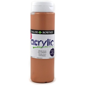 image:imageDaler  Rowney Graduate Acrylic 500ml Paint Ink Bottle  Metallic Brown