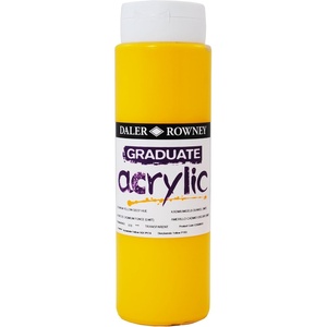 image:imageDaler Rowney  Graduate Acrylic  500ml Bottle  Cadmium Yellow Deep Hue