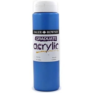 image:imageDaler Rowney 123500718 500ml Graduated Acrylic Paint  Metallic Blueblue