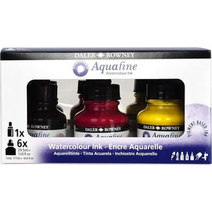 image:imageDaler Rowney Aquafine 12 Tube Watercolor Set  Water Color Paint Set for Watercolor Paper and More  Watercolor Paint Set for Artists and Students  Paint Supplies for All Skill Levels6 Pack  Inks