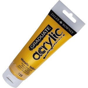 image:imageDaler Rowney Graduate Acrylic 120ml Metallic Yellow 723