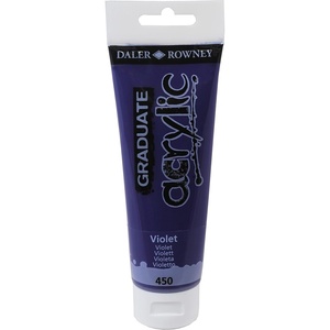 image:imageDaler Rowney Graduate Acrylic 4 Ounce Acrylic Tube Violet Color 450Violet 450