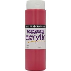 image:imageDaler Rowney Graduate Acrylic Paint Plastic Bottle 1691oz  500 ml Crimson