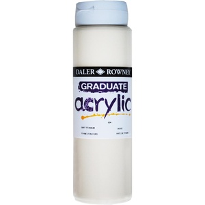 image:imageDaler Rowney Graduate Acrylic Paint Plastic Bottle 1691oz  500 ml Gold ImitationBuff Titanium