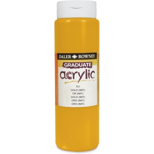 image:imageDaler Rowney Graduate Acrylic Paint Plastic Bottle 1691oz  500 ml Gold ImitationGold