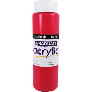 image:imageDaler Rowney Graduate Acrylic Paint Plastic Bottle 1691oz  500 ml Primary Red