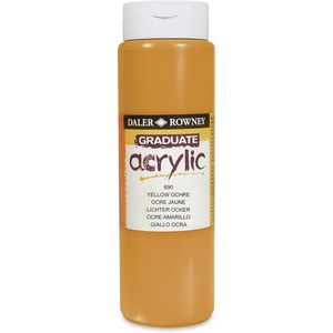 image:imageDaler Rowney Graduate Acrylic Paint Plastic Bottle 1691oz  500 ml Yellow Ochre