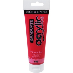 image:imageDaler Rowney Graduate Acrylic Paint Plastic Tube 4oz  120 ml Primary Red