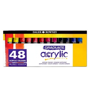 image:imageDaler Rowney Graduate Acrylic Paint Set 48Tube Assorted Colors 22ml  Acrylic Painting Supplies for Artists and Students  Acrylic Paints for Panels Canvas Paper and MoreACRYLIC SET 48x22ML