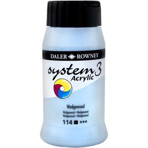 image:imageDaler Rowney System3 Acrylic Paint Plastic Pot 1691oz  500 ml Wedgewood