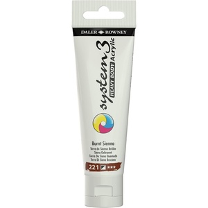 image:imageDaler Rowney System3 Burnt Sienna Heavy Body Acrylic Paint 59ml  Art Paint for Artists and Students  Artist Paint for Canvas Murals and More  Thick Acrylic Paint for All Skill Sets