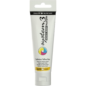 image:imageDaler Rowney System3 Cadmium Yellow Hue Heavy Body Acrylic Paint 59ml  Art Paint for Artists and Students  Artist Paint for Canvas Murals and More  Thick Acrylic Paint for All Skill Sets