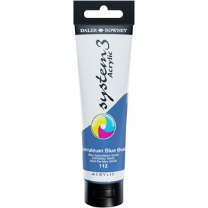 image:imageDaler Rowney System3 Coeruleum Blue Hue 150ml Acrylic Paint Tube  Acrylic Painting Supplies for Artists and Students  Artist Paint for Murals Canvas and More  Art Paint for All Skill Sets