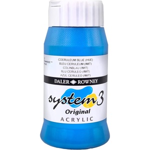 image:imageDaler Rowney System3 Coeruleum Blue Hue 500ml Acrylic Paint Tube  Acrylic Painting Supplies for Artists and Students  Artist Paint for Murals Canvas and More  Art Paint for Any Skill Set